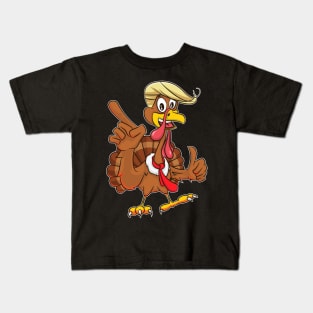 Make Thanksgiving Great Again Funny Trump Turkey Kids T-Shirt